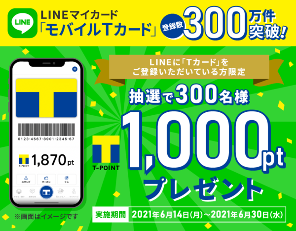 モバイルTカード、LINEマイカード登録数が300万件を突破